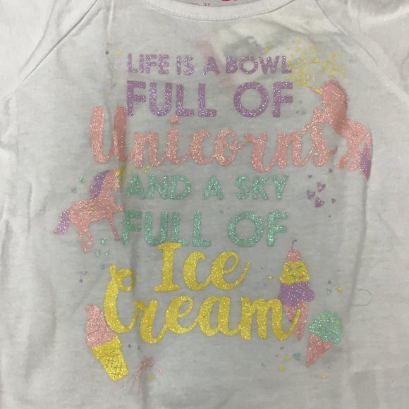 Epic Threads | Girl's T-shirt | White | Unicorn | Size 3T - Picture 2 of 3